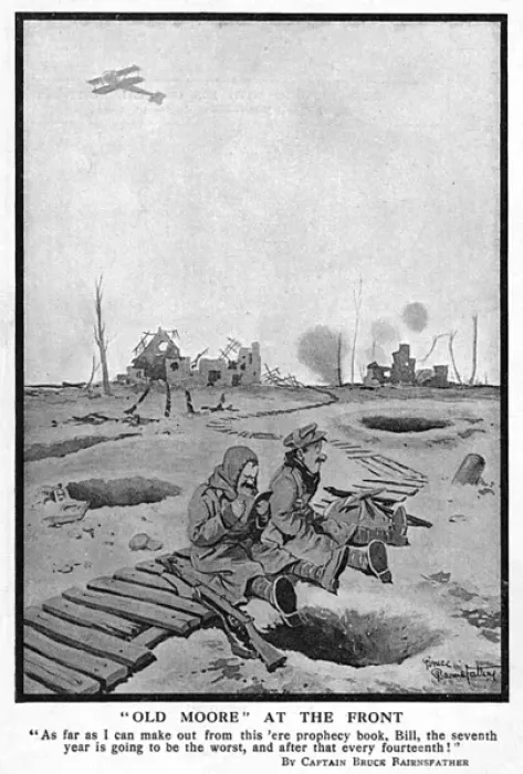 Framed Print : Old Moore at the Front, by Bairnsfather Framed Print : Old Moore at the Front, by Bairnsfather