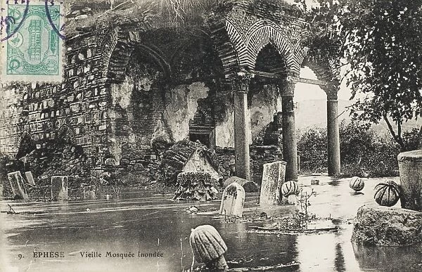 The old Mosque at Ephesus under flood water