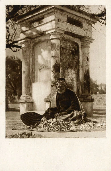Old muslim seller of seeds - Rhodes, Greece