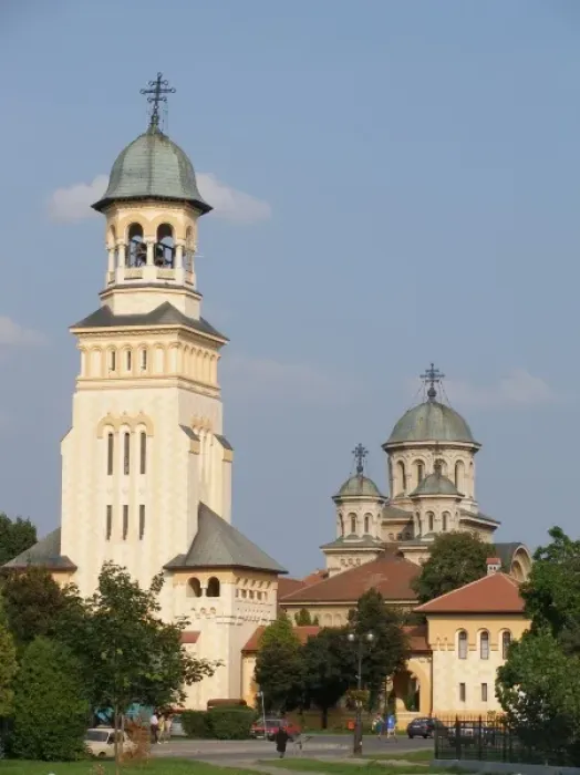Framed Print : Old and new churches in Alba Iulia, Romania Framed Print : Old and new churches in Alba Iulia, Romania