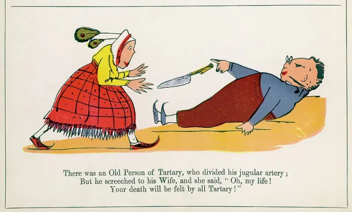 Framed Print : Old Person of Tartary, Edward Lear Framed Print : Old Person of Tartary, Edward Lear