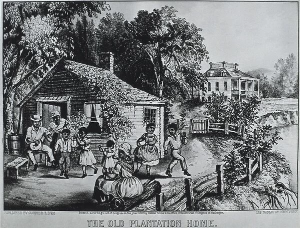 The old plantation home. Printed by Courrier