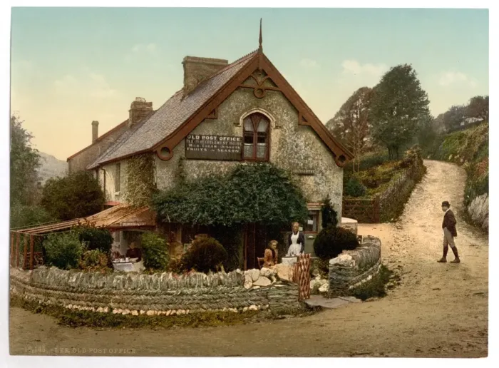 Framed Print : Old post office, Lee (Devon), England Framed Print : Old post office, Lee (Devon), England