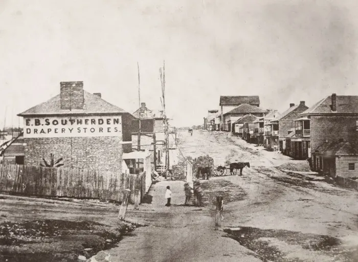 Framed Print : Old Queens Street Brisbane, Queensland, Australia 1858 Framed Print : Old Queens Street Brisbane, Queensland, Australia 1858