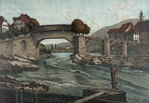 Old Rhine bridge near Laufenburg