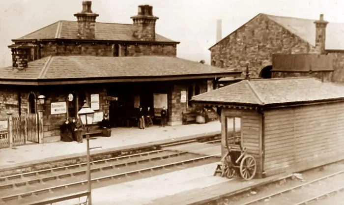 Framed Print : Old Rosegrove Railway Station, Burnley, early 1900s Framed Print : Old Rosegrove Railway Station, Burnley, early 1900s