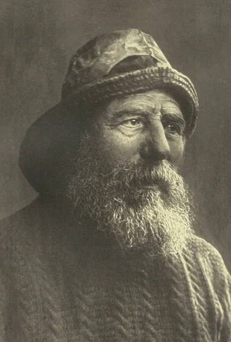 Framed Print : Old Salt. A old bearded fisherman in a sou'wester Date: 1907 Framed Print : Old Salt. A old bearded fisherman in a sou'wester Date: 1907