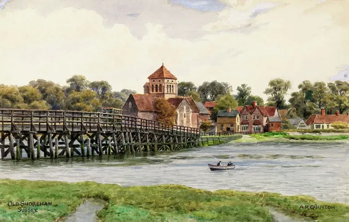 Framed Print : Old Shoreham, Sussex Framed Print : Old Shoreham, Sussex