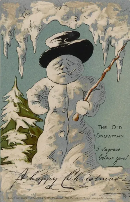 Framed Print : An old snowman says Happy Christmas Framed Print : An old snowman says Happy Christmas