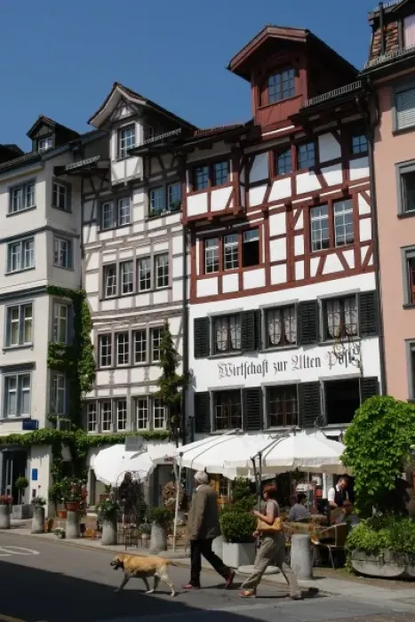 Framed Print : Old timber-framed buildings, St Gallen, Switzerland Framed Print : Old timber-framed buildings, St Gallen, Switzerland