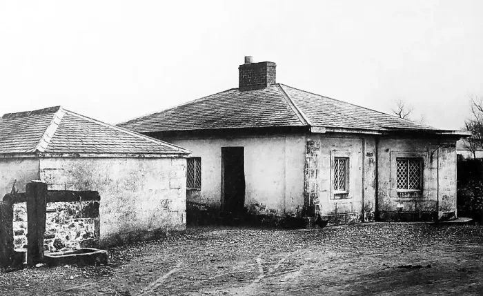 Framed Print : Old Toll Bar, Gretna Green, early 1900s Framed Print : Old Toll Bar, Gretna Green, early 1900s