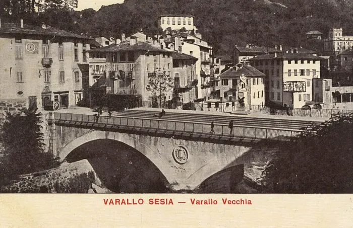 Framed Print : Old town with bridge, Varallo Sesia, Piedmont, Italy Framed Print : Old town with bridge, Varallo Sesia, Piedmont, Italy
