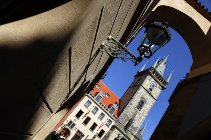 Framed Print : Old Town City Hall Tower in Prague, Czech Republic Framed Print : Old Town City Hall Tower in Prague, Czech Republic