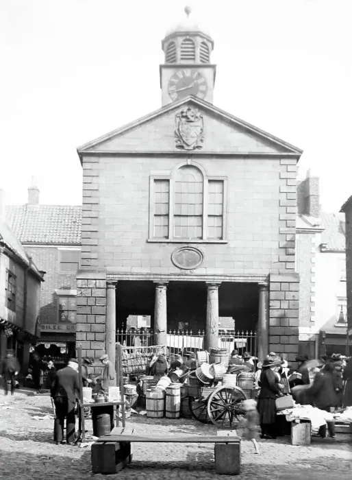 Framed Print : Old Town Hall and Market, Whitby, Victorian period Framed Print : Old Town Hall and Market, Whitby, Victorian period
