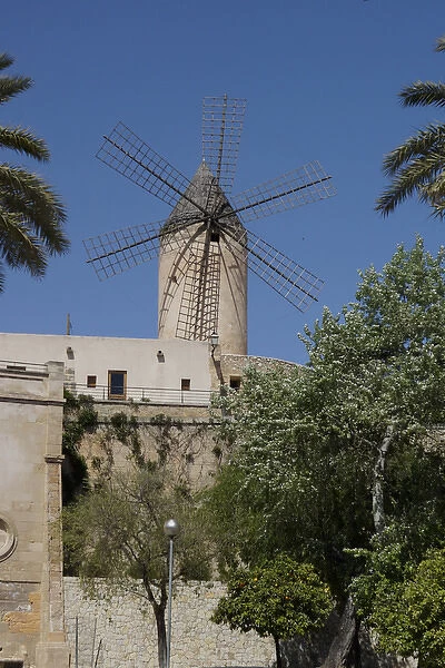 Old windmill at Palma, Mallorca, Spain