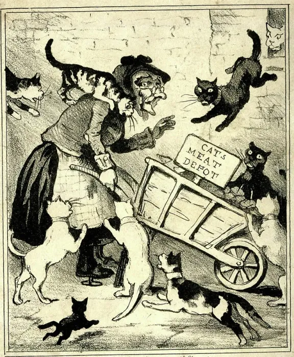 Framed Print : The Old Woman, Cats Meat Street Seller Framed Print : The Old Woman, Cats Meat Street Seller