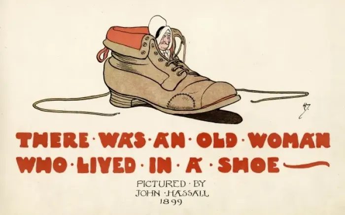 Framed Print : There was an old woman who lived in a shoe