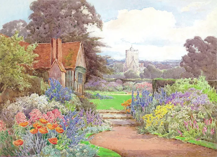 Framed Print : In an Old World Garden Framed Print : In an Old World Garden