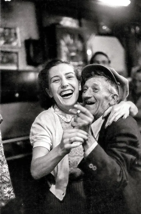 Framed Print : Older slight man dancing with young woman to small band playing in daylight at local bar at Cafe In de Ton de Koninck in Katten Straat Antwerp-both very happy Date: circa 1951 Framed Print : Older slight man dancing with young woman to small band playing in daylight at local bar at Cafe In de Ton de Koninck in Katten Straat Antwerp-both very happy Date: circa 1951