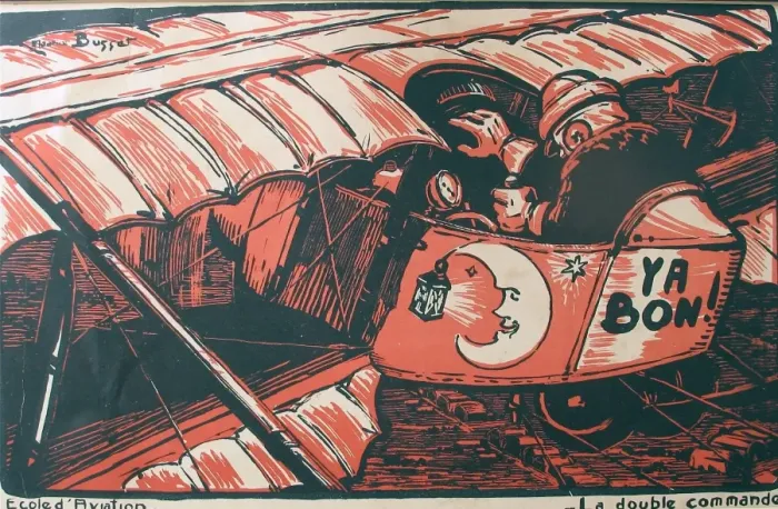 Framed Print : ɣole d Aviation : La double commande Framed Print : ɣole d Aviation : La double commande