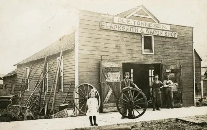 Framed Print : Ole. Tonnesen, blacksmith and wagon shop Framed Print : Ole. Tonnesen, blacksmith and wagon shop