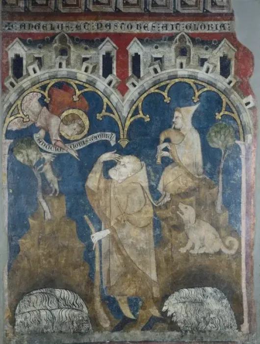 Framed Print : OLITE, Second Master of (14th c. ). The Annunciation Framed Print : OLITE, Second Master of (14th c. ). The Annunciation