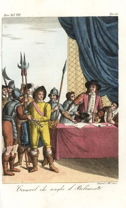 Framed Print : Oliver Cromwell dissolving the long parliament, 1653 Framed Print : Oliver Cromwell dissolving the long parliament, 1653