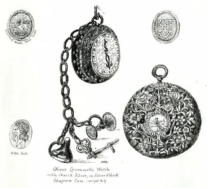 Framed Print : Oliver Cromwell's watch and case Framed Print : Oliver Cromwell's watch and case