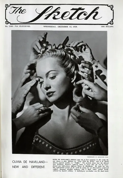 Framed Print : Olivia de Havilland, studio portrait with hands Framed Print : Olivia de Havilland, studio portrait with hands