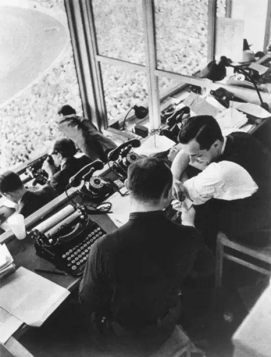 Framed Print : Olympics Reporters 1936 Framed Print : Olympics Reporters 1936