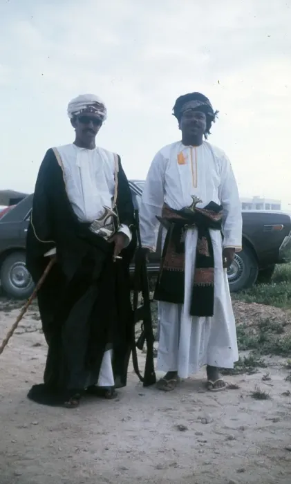 Framed Print : Two Omani elders in traditional dress Framed Print : Two Omani elders in traditional dress