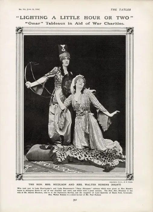 Framed Print : Omar tableaux in aid of war charities, 1916 Framed Print : Omar tableaux in aid of war charities, 1916
