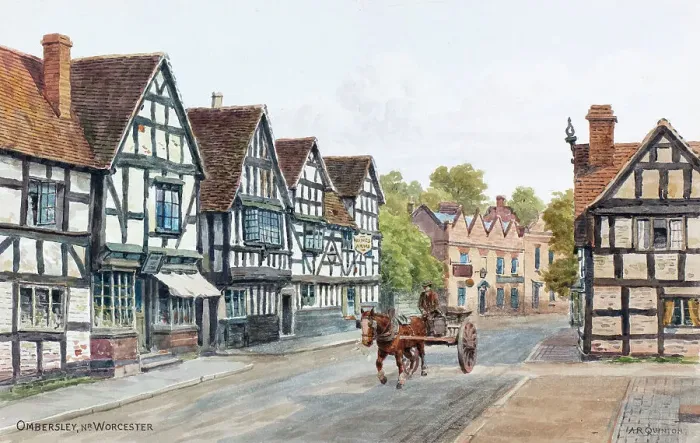 Framed Print : Ombersley, near Worcester, Worcestershire Framed Print : Ombersley, near Worcester, Worcestershire