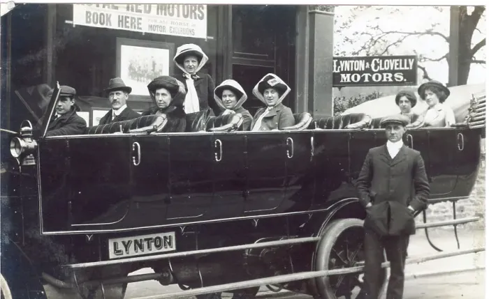 Framed Print : Open air charabanc with smart lady passengers Framed Print : Open air charabanc with smart lady passengers