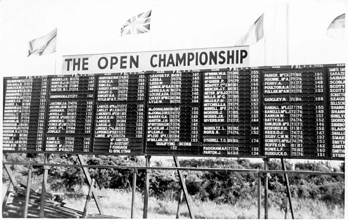 Framed Print : The Open Championship leader board Framed Print : The Open Championship leader board