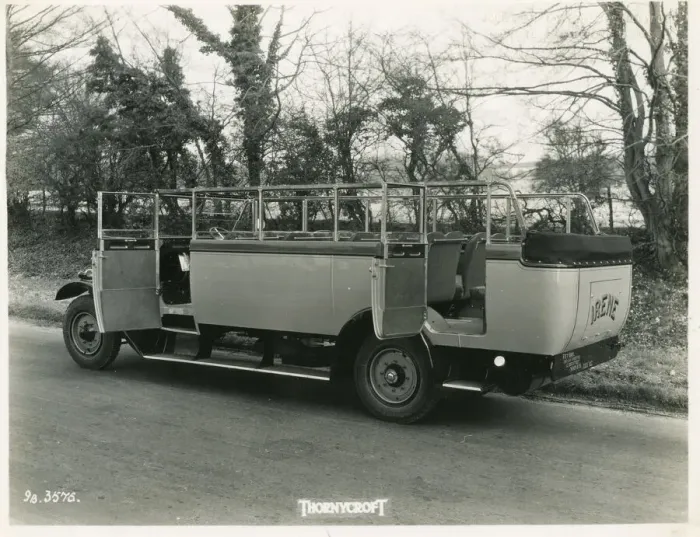 Framed Print : Open-top single-decker bus, Irene Framed Print : Open-top single-decker bus, Irene