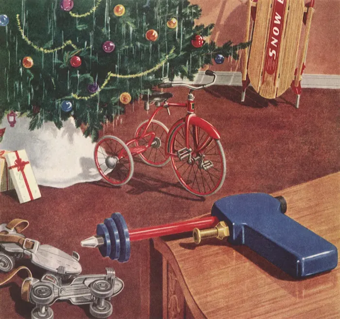 Framed Print : Opened Presents Date: 1948 Framed Print : Opened Presents Date: 1948