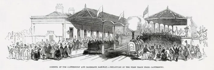 Framed Print : Opening of Canterbury and Ramsgate railway 1846 Framed Print : Opening of Canterbury and Ramsgate railway 1846