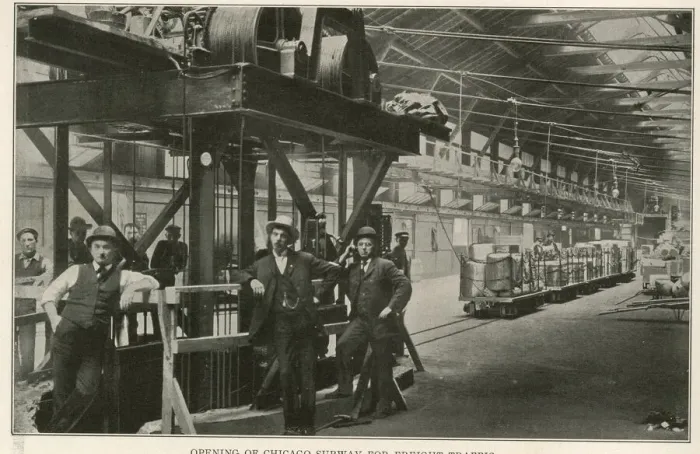 Framed Print : Opening of Chicago Subway for Freight Traffic, 7 July 1905 Framed Print : Opening of Chicago Subway for Freight Traffic, 7 July 1905
