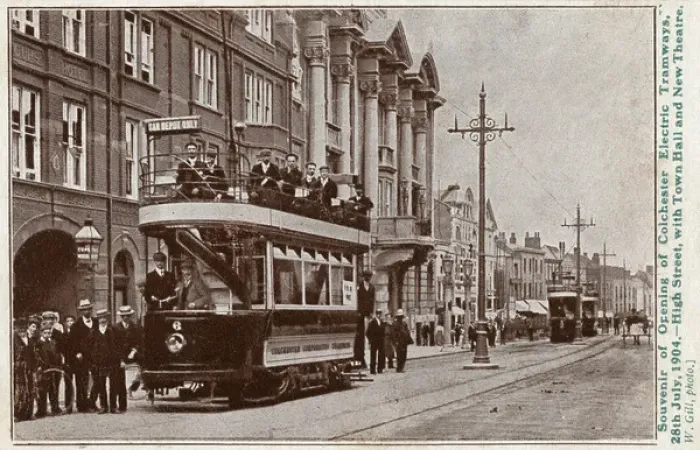 Framed Print : The Opening of the Colchester Electric Tramways Framed Print : The Opening of the Colchester Electric Tramways