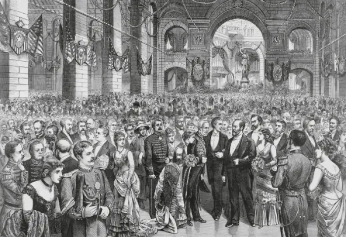 Framed Print : Opening of the Grand Ball in the new building of the Nationa Framed Print : Opening of the Grand Ball in the new building of the Nationa