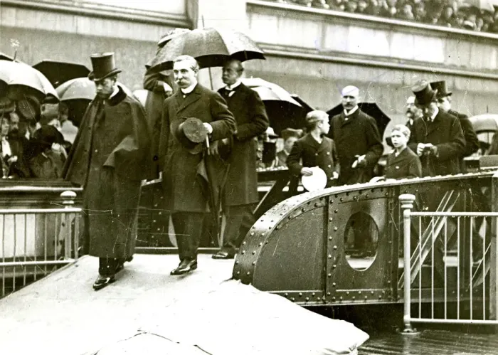 Framed Print : Opening of LCC steamboat service by Prince of Wales Framed Print : Opening of LCC steamboat service by Prince of Wales
