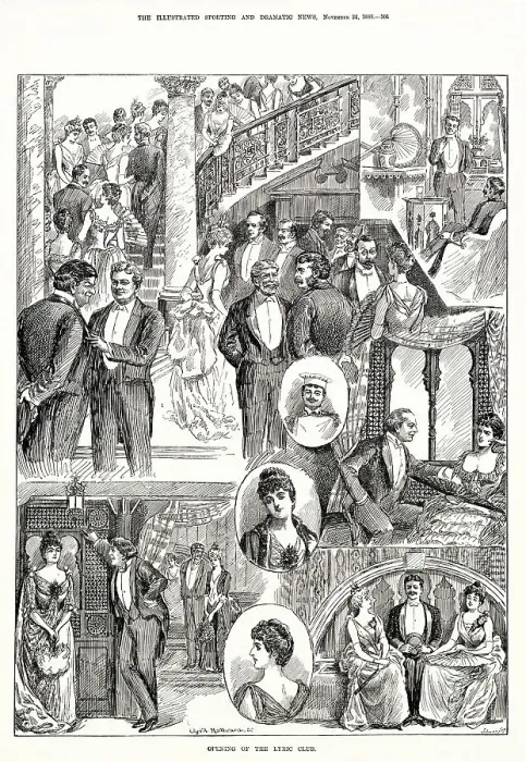 Framed Print : The Opening of the Lyric Club Framed Print : The Opening of the Lyric Club