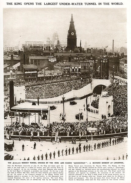 Opening Mersey Tunnel, Liverpool with Birkenhead 1934