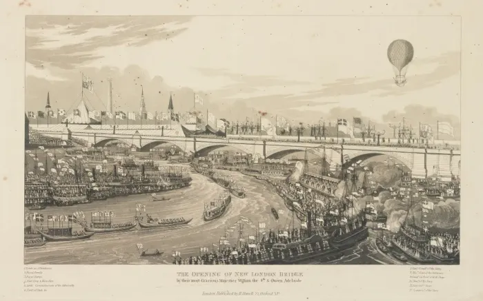 Framed Print : Opening of New London Bridge Framed Print : Opening of New London Bridge