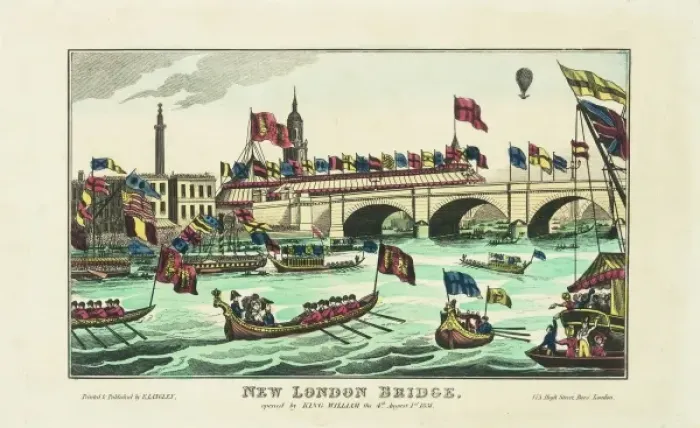 Framed Print : Opening of New London Bridge Framed Print : Opening of New London Bridge