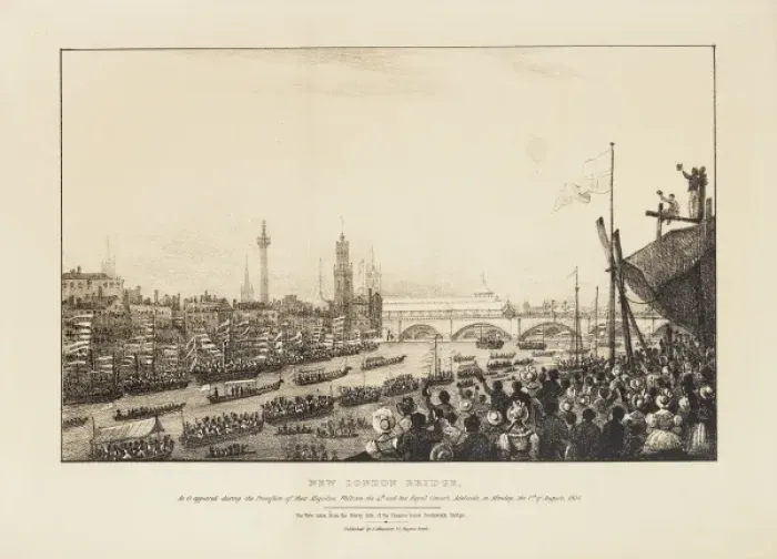 Framed Print : Opening of New London Bridge