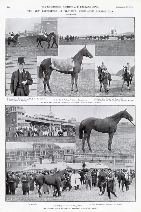 Framed Print : The Opening of the new Racecourse at Newbury, Berkshire. Date: 1905 Framed Print : The Opening of the new Racecourse at Newbury, Berkshire. Date: 1905