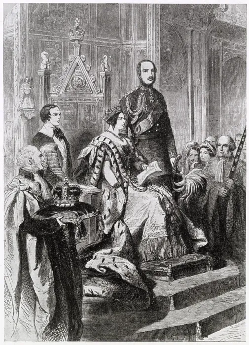 Framed Print : Opening of Parliament by Queen Victoria 1856 Framed Print : Opening of Parliament by Queen Victoria 1856