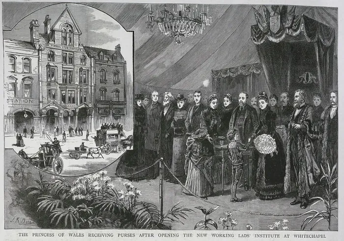 Framed Print : Opening of Working Lads Institute, Whitechapel Framed Print : Opening of Working Lads Institute, Whitechapel